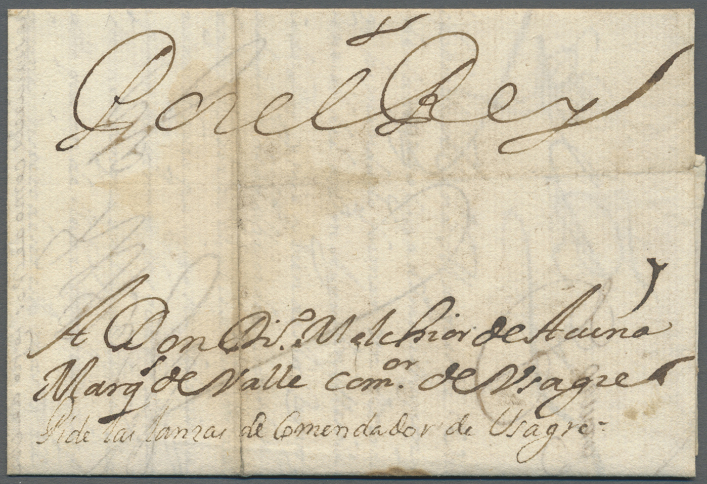 Br Spanien - Vorphilatelie: 1625 (17 Nov). Madrid Al Melchior De Acuno, Marqués De Valle. Carta Real De Filipe IV - ...-1850 Prephilately