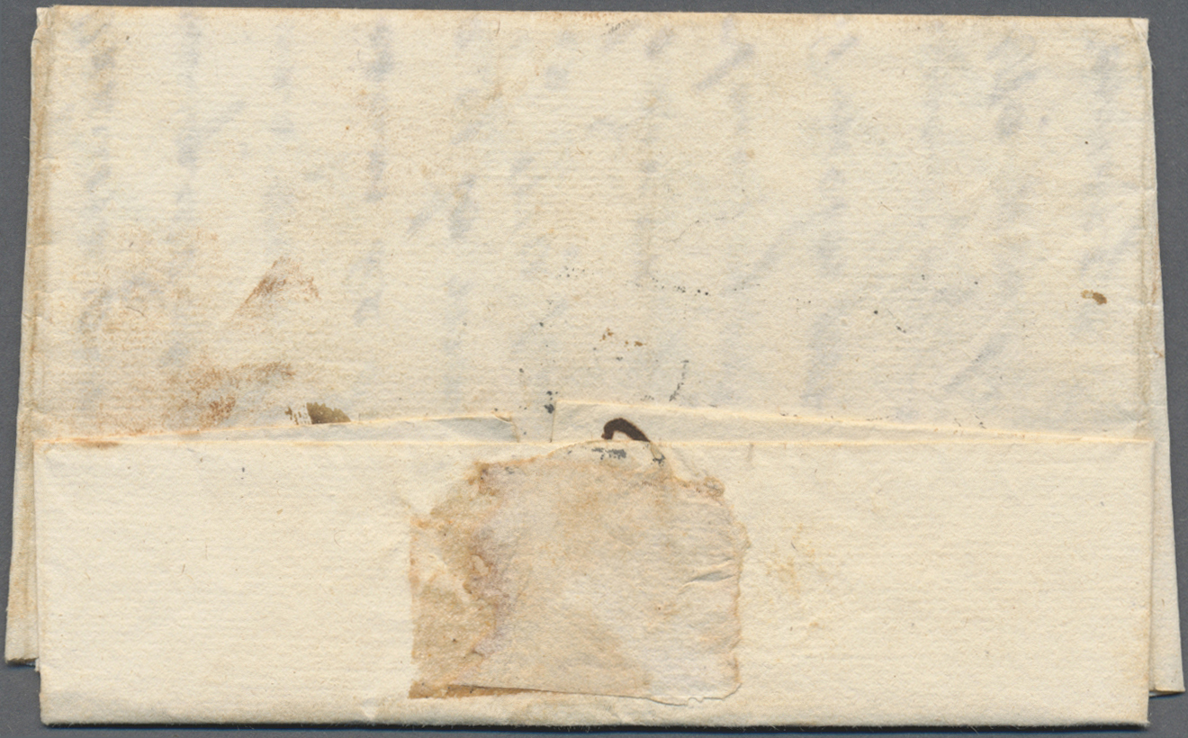 Br Spanien - Vorphilatelie: 1742, "BARNA", Boxed Mark On Lettersheet To Granollers. Rare Barcelona Mark! (PE 18) - ...-1850 Préphilatélie