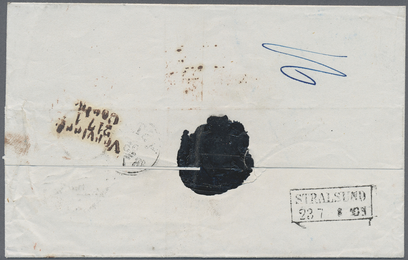 Spanien - Vorphilatelie: BILBAO 17 JUL 59 Double Cds And Boxed "Spanien" On Folded Envelope Sent Via "VERVIERT - ...-1850 Prephilately