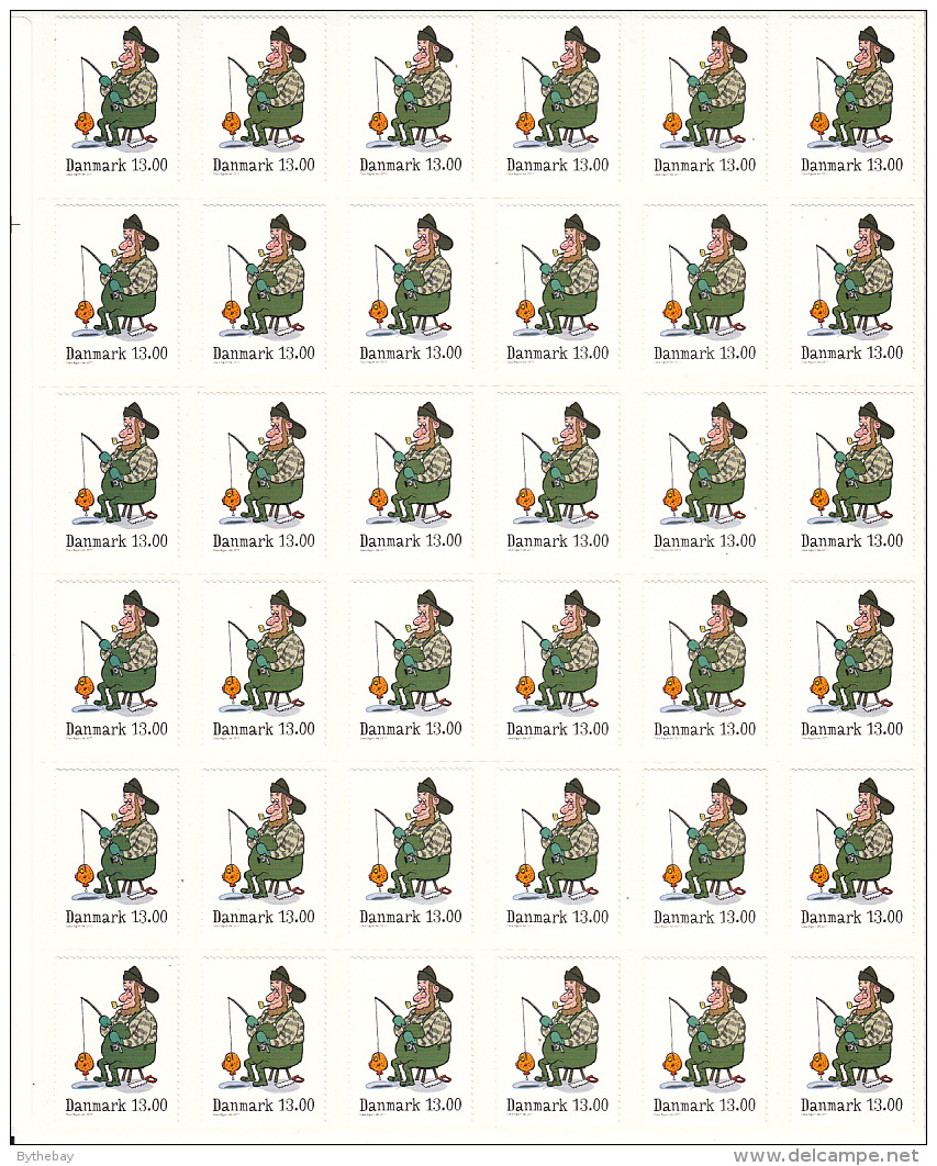 Denmark 2011 MNH Scott #1571 Sheet Of 36 13k Man Icefishing People In Winter - Ongebruikt