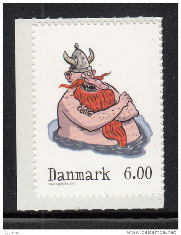 Denmark MNH Scott #1572 Booklet Single 6k Bathing Viking - People In Winter - Ungebraucht