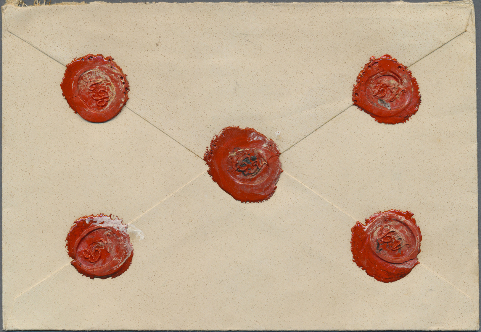 Br Spanien: 1891. Registered Envelope To France Bearing Yvert 198, 5c Blue And Yvert 209, 1 Peseta Violet Tied By - Used Stamps