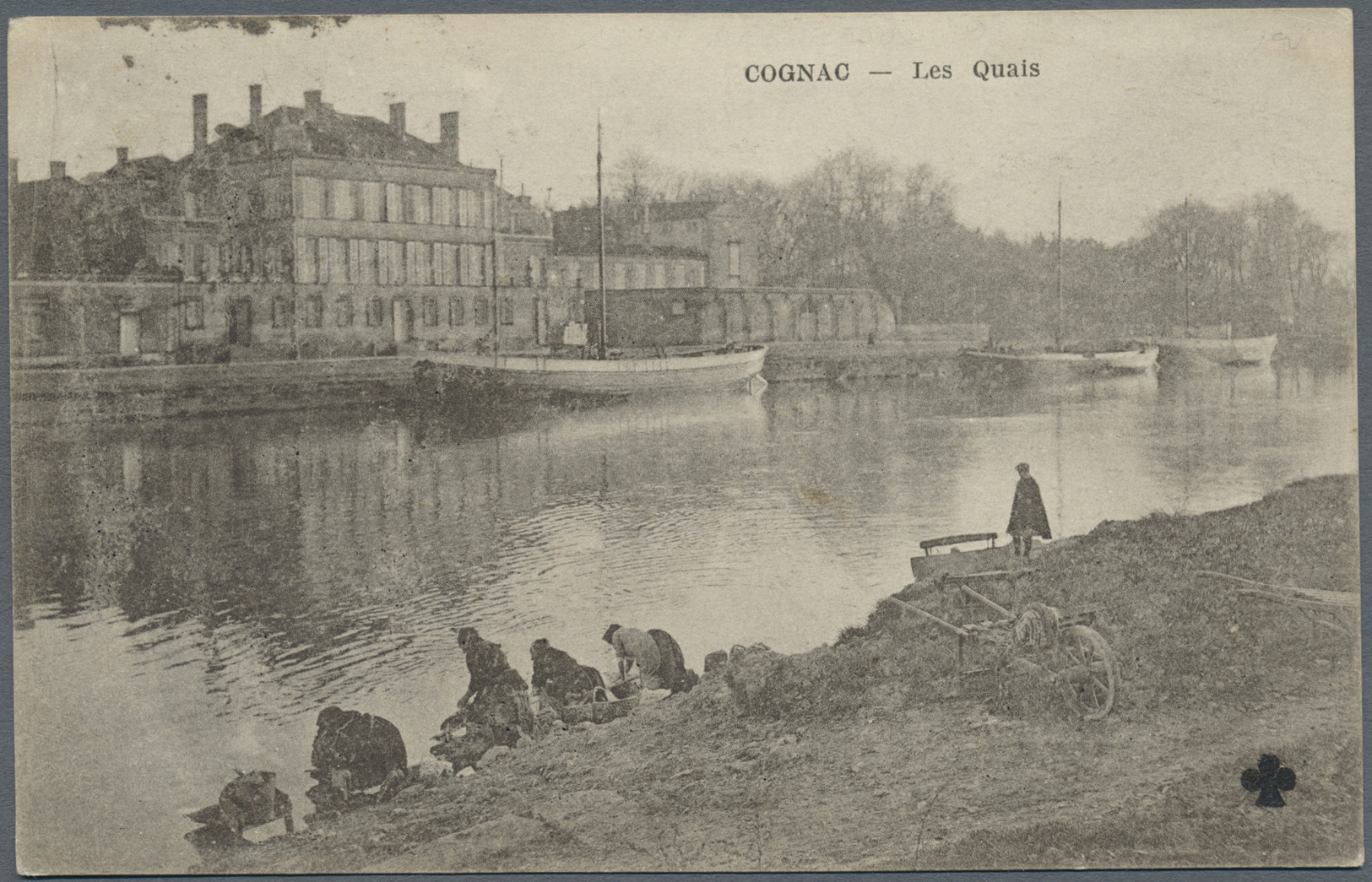 Br Tschechoslowakei - Besonderheiten: 1919. Picture Post Card Of ‘Les Quais, Cognac’ Endorsed ‘Corespondance D’Ar - Autres & Non Classés