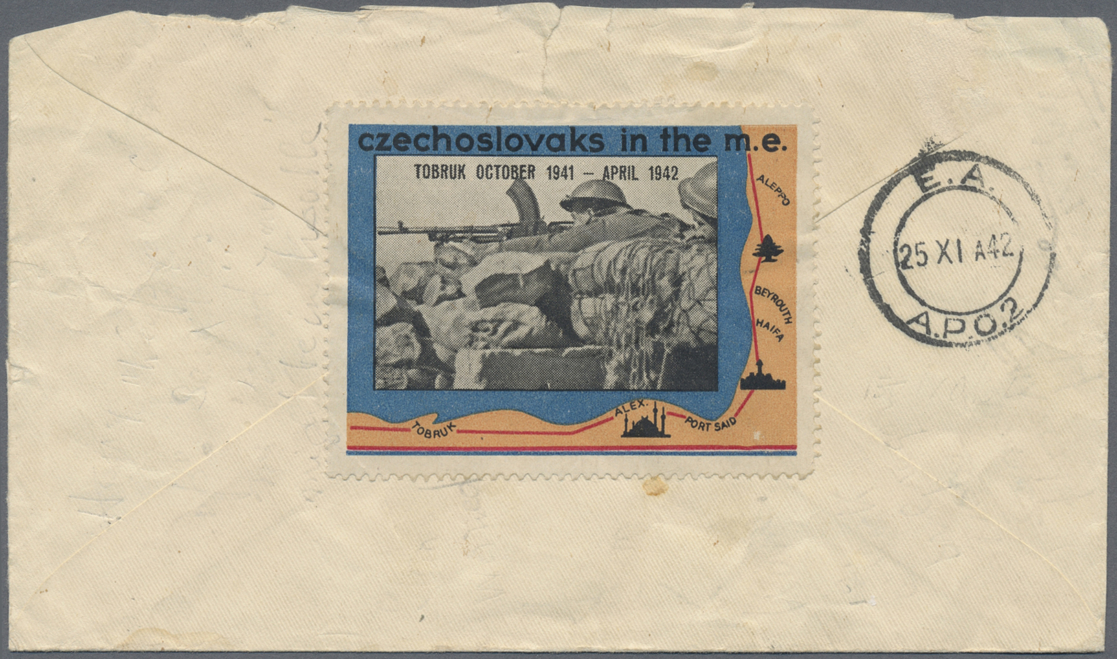 Br Tschechoslowakei - Besonderheiten: 1942. Roughly Opend Air Mail Envelope (faults) Endorsed 'On Active Service' - Other & Unclassified