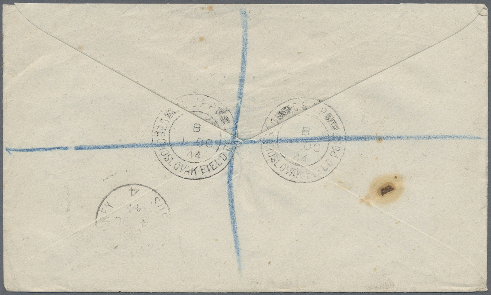 Br Tschechoslowakei - Besonderheiten: 1944. Registered Envelope (stains) Addressed To Surrey Bearing Great Britai - Other & Unclassified