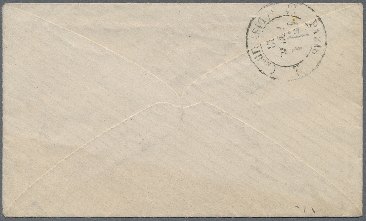 Br Türkei: 1883. Lady's Envelope To Paris Bearing Yvert 44, 10p Black On Lilac Tied By Constantinople-Galata Depa - Lettres & Documents