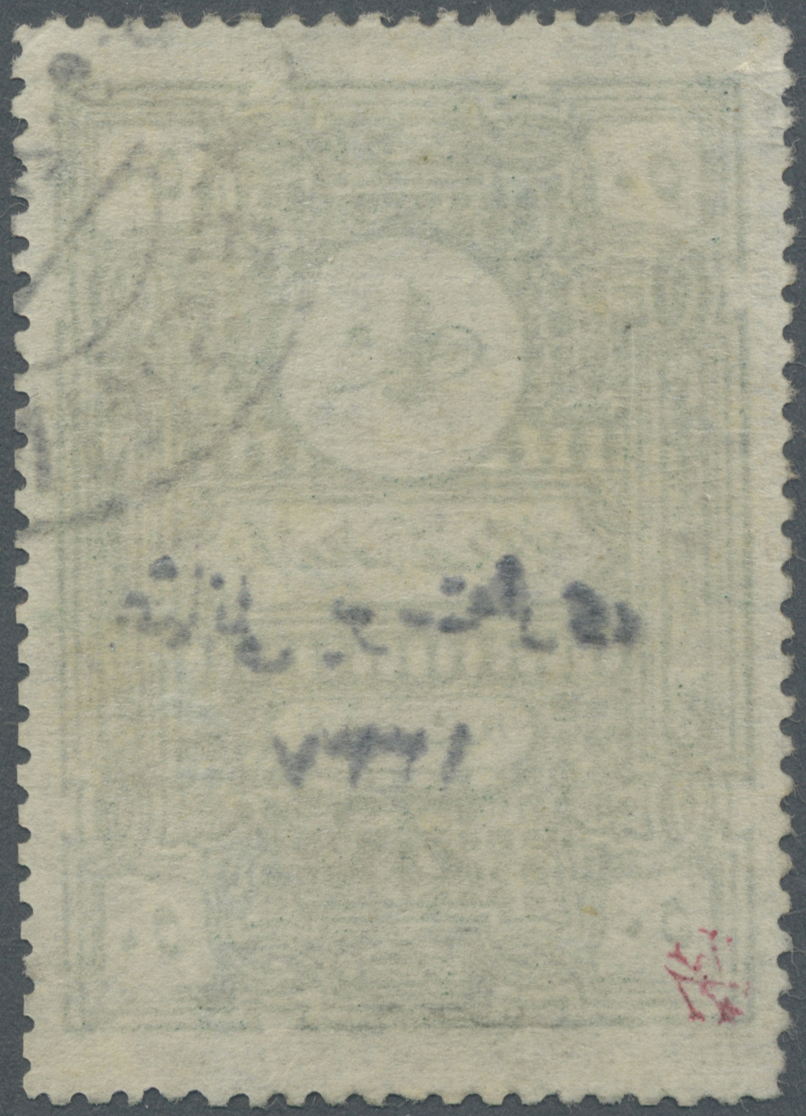 O Türkei: 1921, TURKEY IN ASIA : Religious Tribunals Revenue 1337 Handstamped 50 Pia. Grey-green With Clear KESK - Covers & Documents