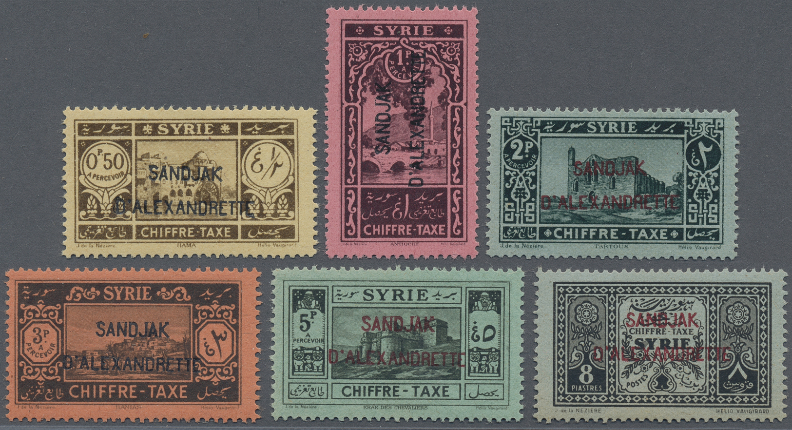 ** Türkei - Alexandrette - Portomarken: 1938, Syrian Postage Due Stamps With Opt. 'SANDJAK D'ALEXANDRETTE' Comple - Other & Unclassified