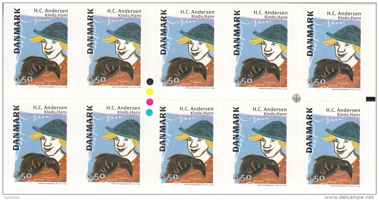 Denmark MNH 2014 Booklet Of 10 6.50k Numskull Jack H C Andersen - Carnets