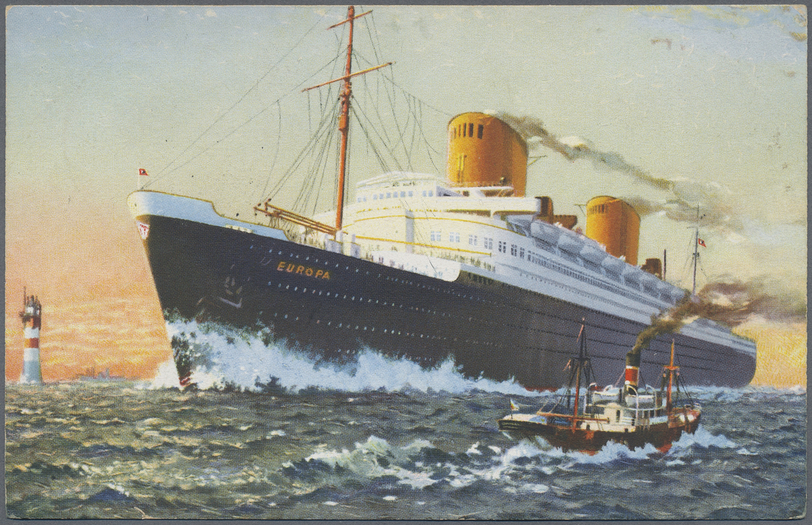 Ungarn - Portomarken: 1932, 50 F. Tied Unclear On Inbound Ppc To Budapest, NGL Steamer "Europa" Card With Date - Postage Due