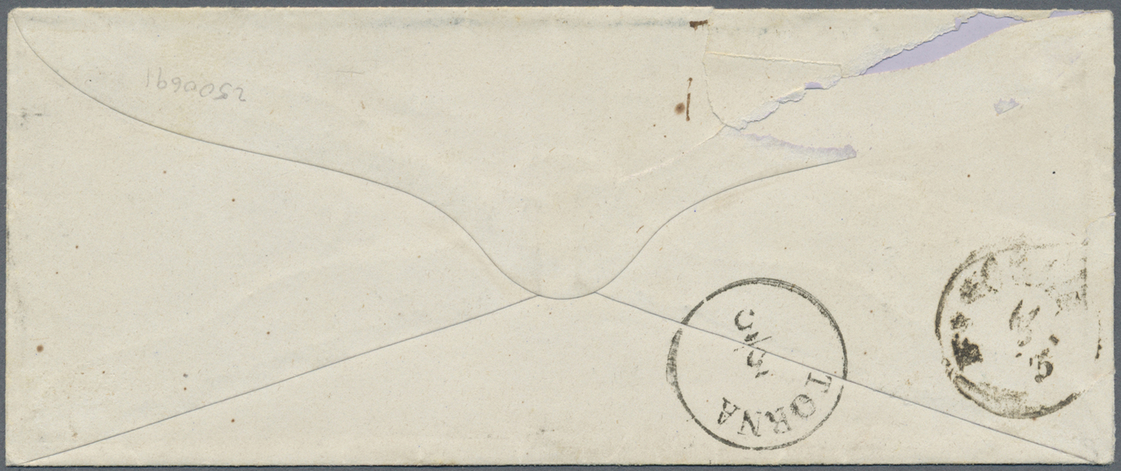 Br Ungarn - Stempel: "PEST LH 1.3." (=Country House), Clear On Austria Issue 1864 5 Kr. Rose On Small Cover (tear - Postmark Collection