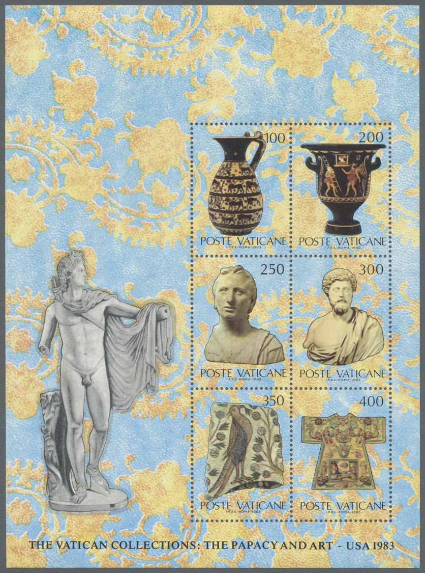** Vatikan: 1983, Vatican Artwork, Souvenir Sheet Showing Variety "missing Impression Of Silver Colour (CITTA DEL - Covers & Documents