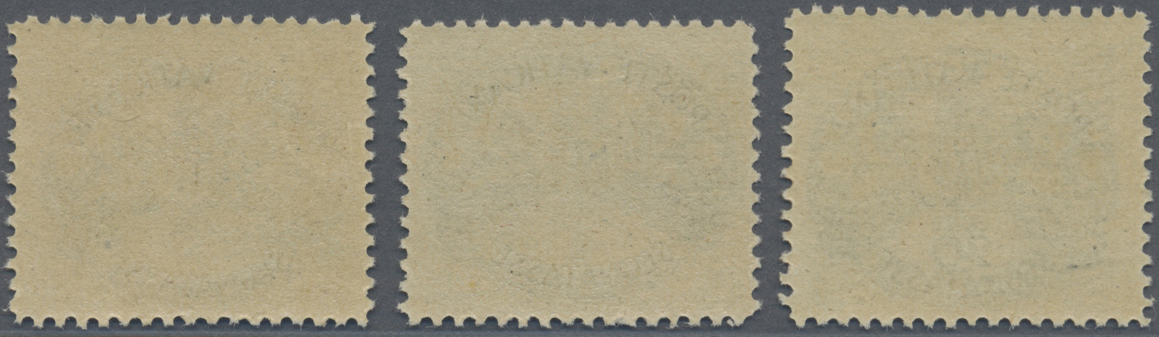 ** Vatikan - Portomarken: 1946, Wappenzeichnung, Breite Unterdrucklinien Auf Grauem Papier, "ottimamente Centrati - Postage Due