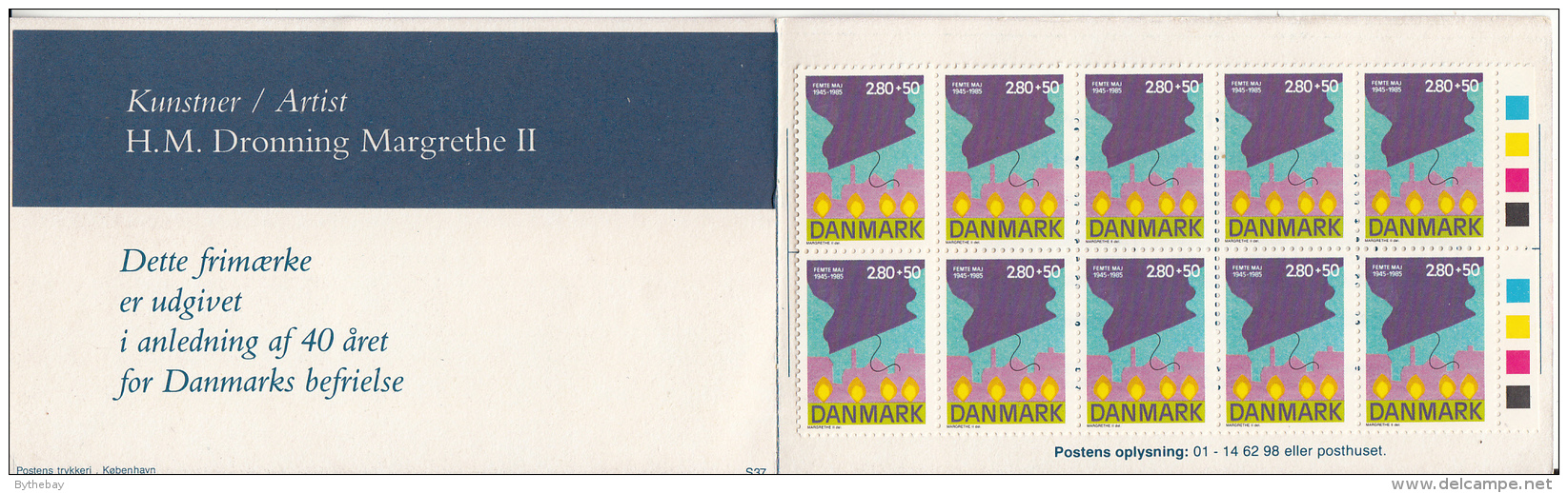 Denmark MNH Scott #B66 Booklet Of 10 2.80k + 50o 40th Anniversary Liberation - Neufs