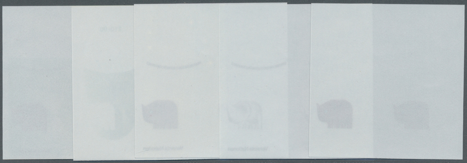 ** Vereinte Nationen - Wien: 1982. Progressive Proof (10 Phases) In Horizontal Pairs For The The 7s Value Of The - Unused Stamps