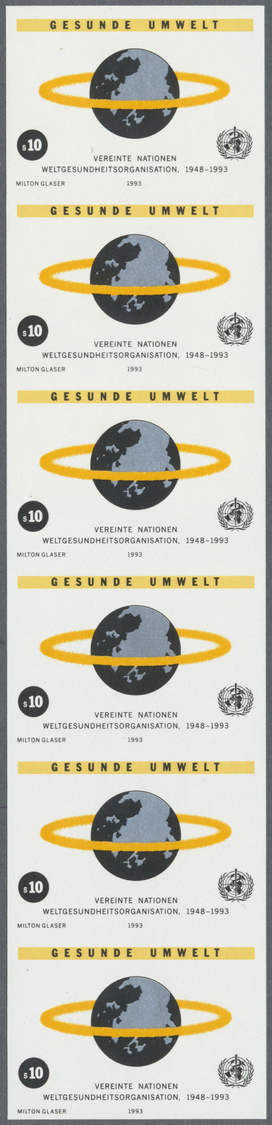** Vereinte Nationen - Wien: 1993. Ungezähnter, Vertikaler 6er-Streifen Für Den 10s-Wert Der Ausgabe "45 Jahre WH - Unused Stamps