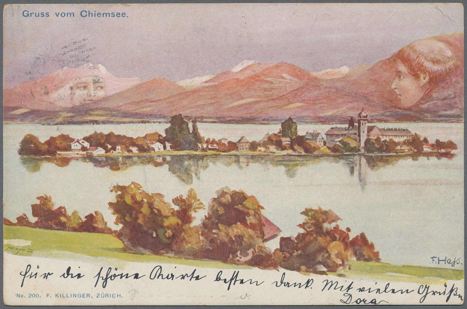 Ansichtskarten: Bayern: CHIEMSEE (alte PLZ 821), Kleine Garnitur Mit 12 Historischen Ansichtskarten - Altri & Non Classificati
