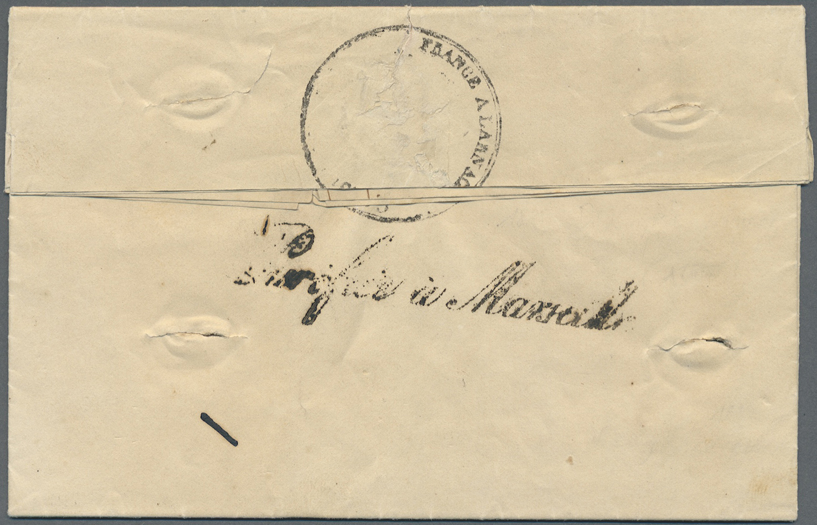Br Zypern - Vorläufer: 1834, Kompletter Brief Des Franz. Konsulats In Larnaca An "INTENDANT DE LA SANTE PUBLIQUE" - Autres & Non Classés