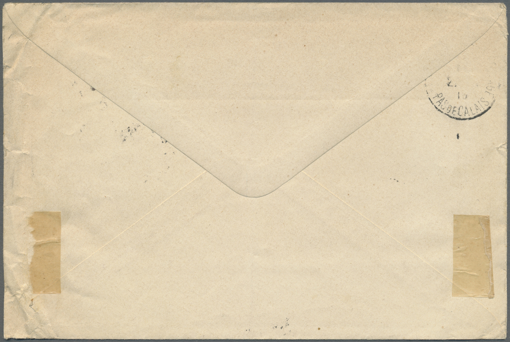 Br Zypern: 1915. Illustrated Envelope (creases And Tears) To France Bearing SG 75, ½ Piastre Green And Carmine Ti - Autres & Non Classés