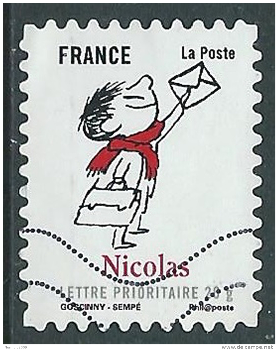 2009 FRANCIA USATO FUMETTI PETIT NICOLAS 56 CENT AUTOADESIVO - R23-2 - Autres & Non Classés