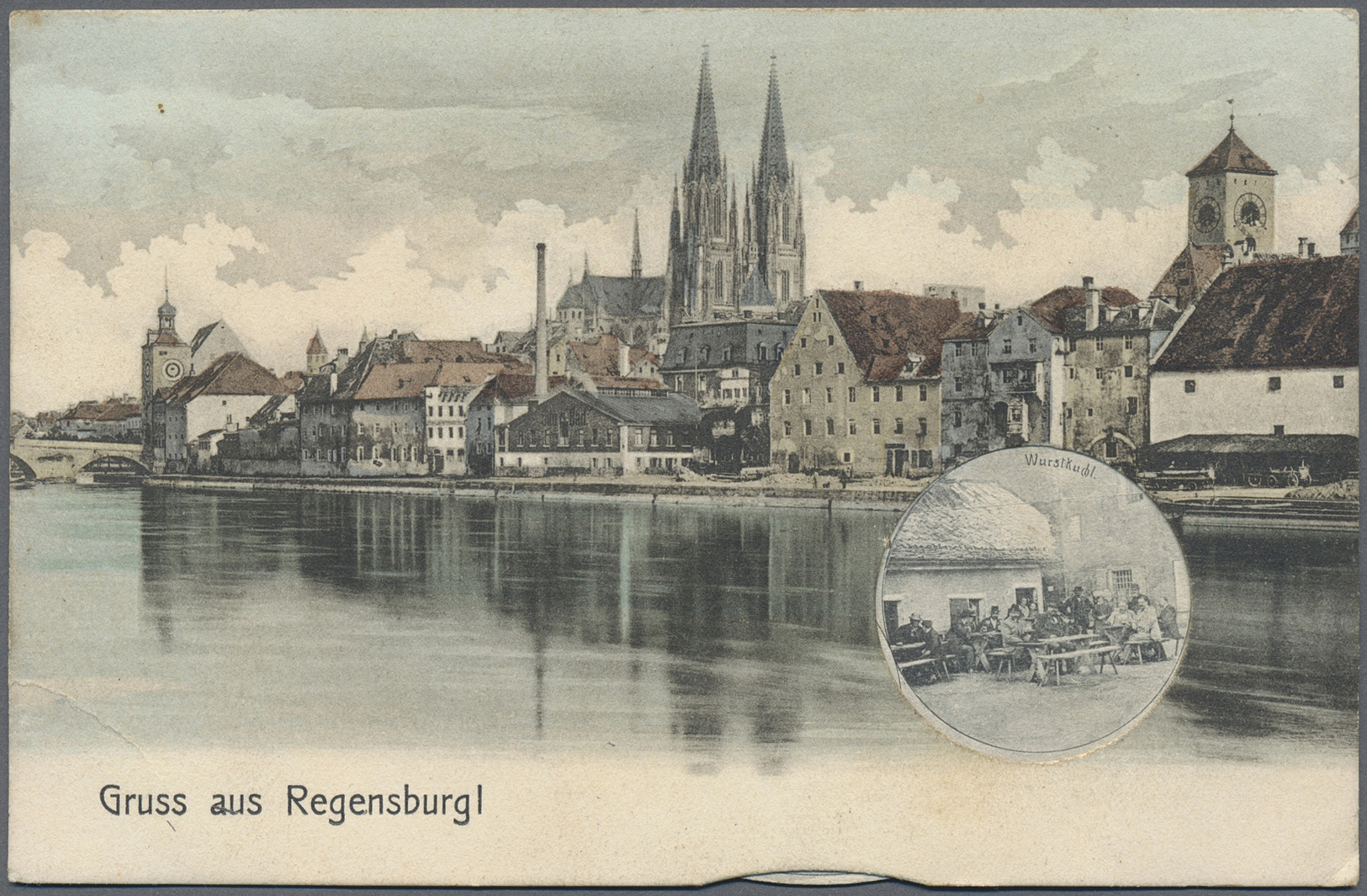 Ansichtskarten: Bayern: REGENSBURG Und Umgebung (840 Und 841), Dekorative Partie Mit 26 Historischen - Altri & Non Classificati