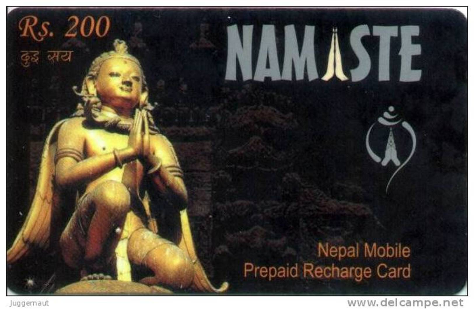 GSM MOBILE PHONE PREPAID RECHARGE CARD RS.200 USED NEPAL TELECOM 2008/2010 NEPAL - Népal