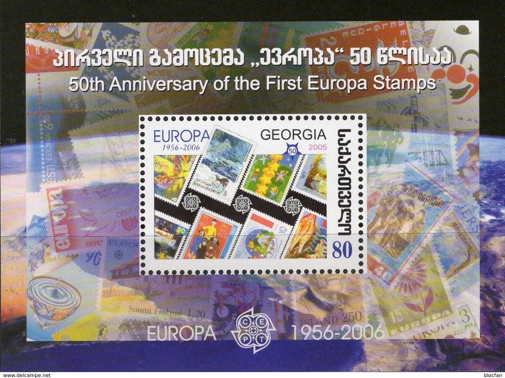 CEPT Stamps On Stamp Lot 1956-2006 GEORGIA Block 35 ** 3€ Bloques Hojita S/s Bloc Sheet M/s Bf Philatelics Georgien - 1956