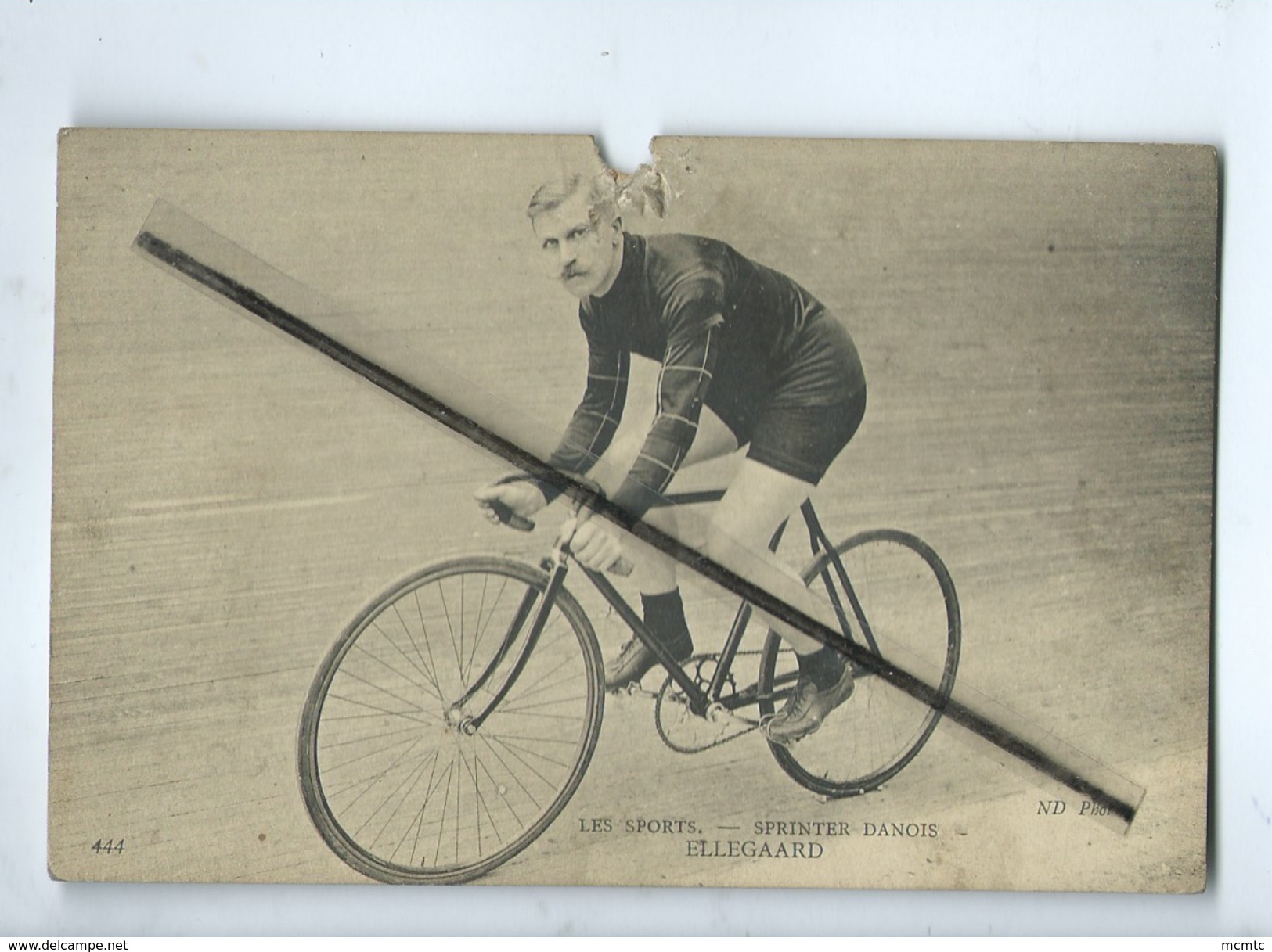 CPA Très Très Abîmée  - Les Sports - Sprinter Danois -  Ellegaard -    (vélo , Bicyclette , Cyclisme , Cycliste  ) - Cyclisme