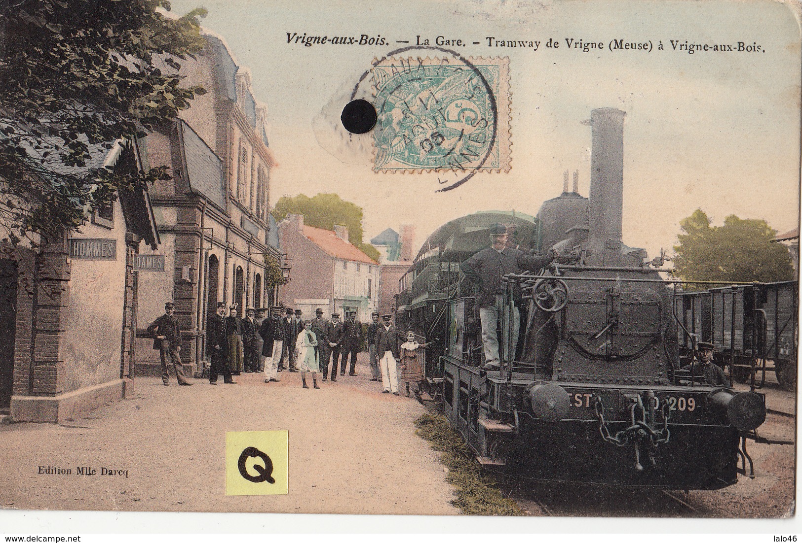 VRIGNE-AUX-BOIS  - La Gare - Tramway De Vrigne à Vrigne-aux-Bois - Couleur - Autres & Non Classés