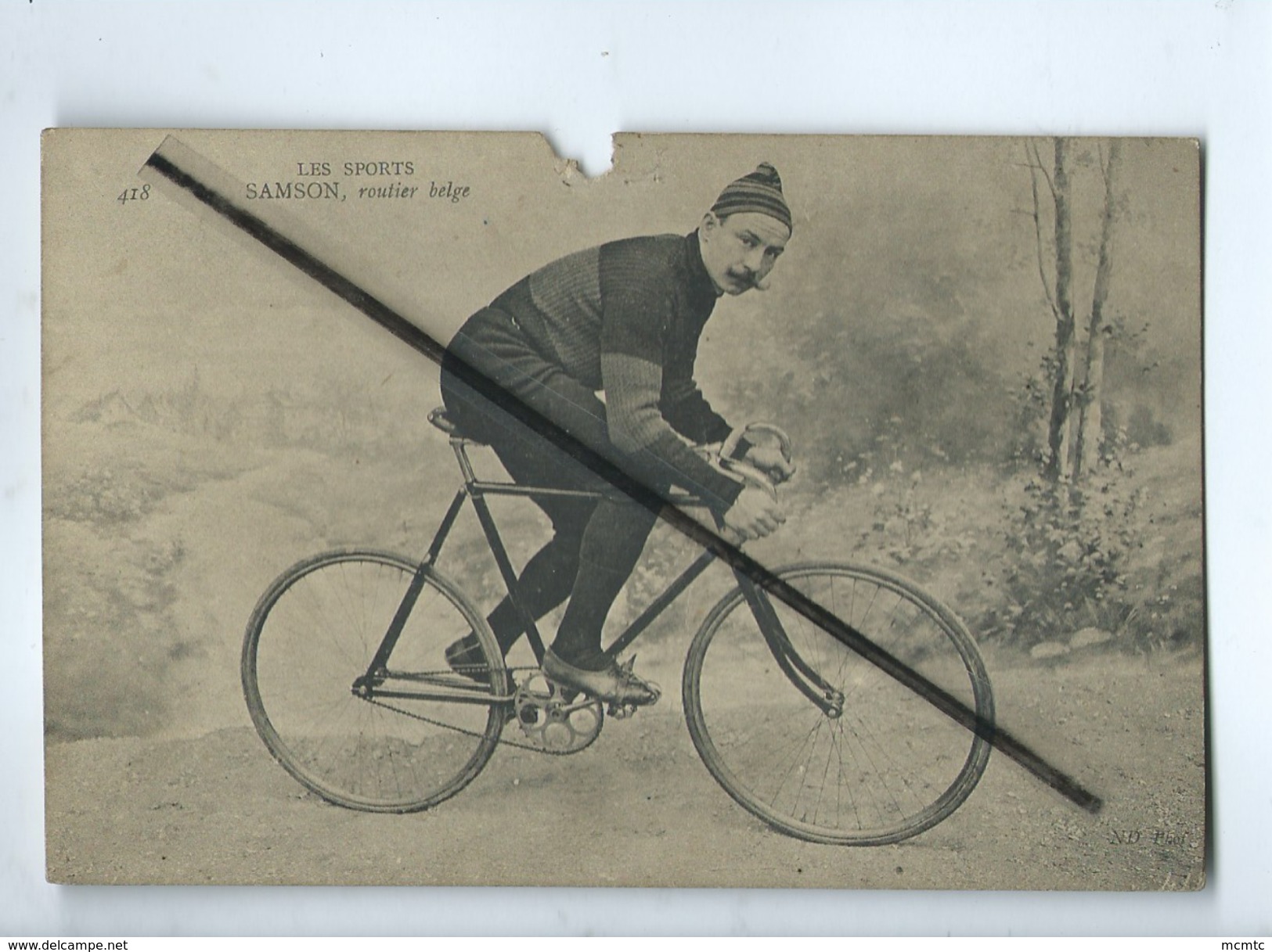 CPA Très Très Abîmée  - Les Sports - Samson , Routier Belge   -(vélo , Bicyclette , Cyclisme , Cycliste    ) - Ciclismo