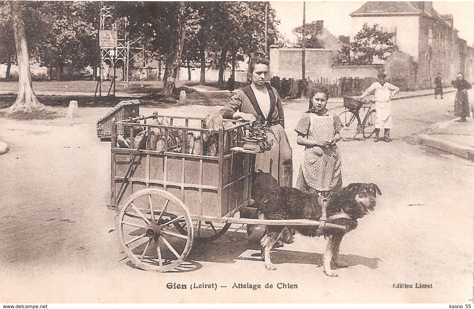 Gien . Loiret . Attelage De Chien .Boulangère . Edition Lioret . - Gien