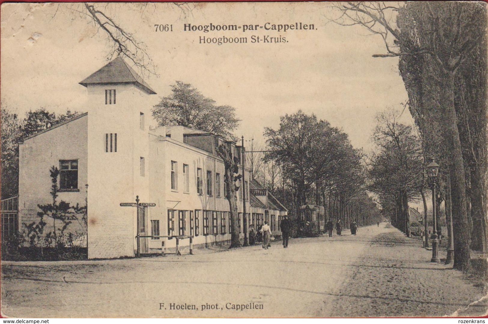 Hoogboom-par-Cappellen St Sint Kruis Hoogboom Kapellen Ekeren St-Kruis 1920 Geanimeerd Tram  Tramway (beschadigd) - Kapellen