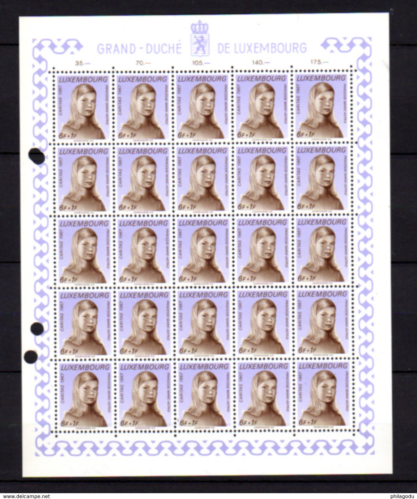 1967,    œuvres Sociales, Princes Et Princesses, 25x  710 / 715** En Feuilles De 25, Cote 87,50 € - Hojas Completas