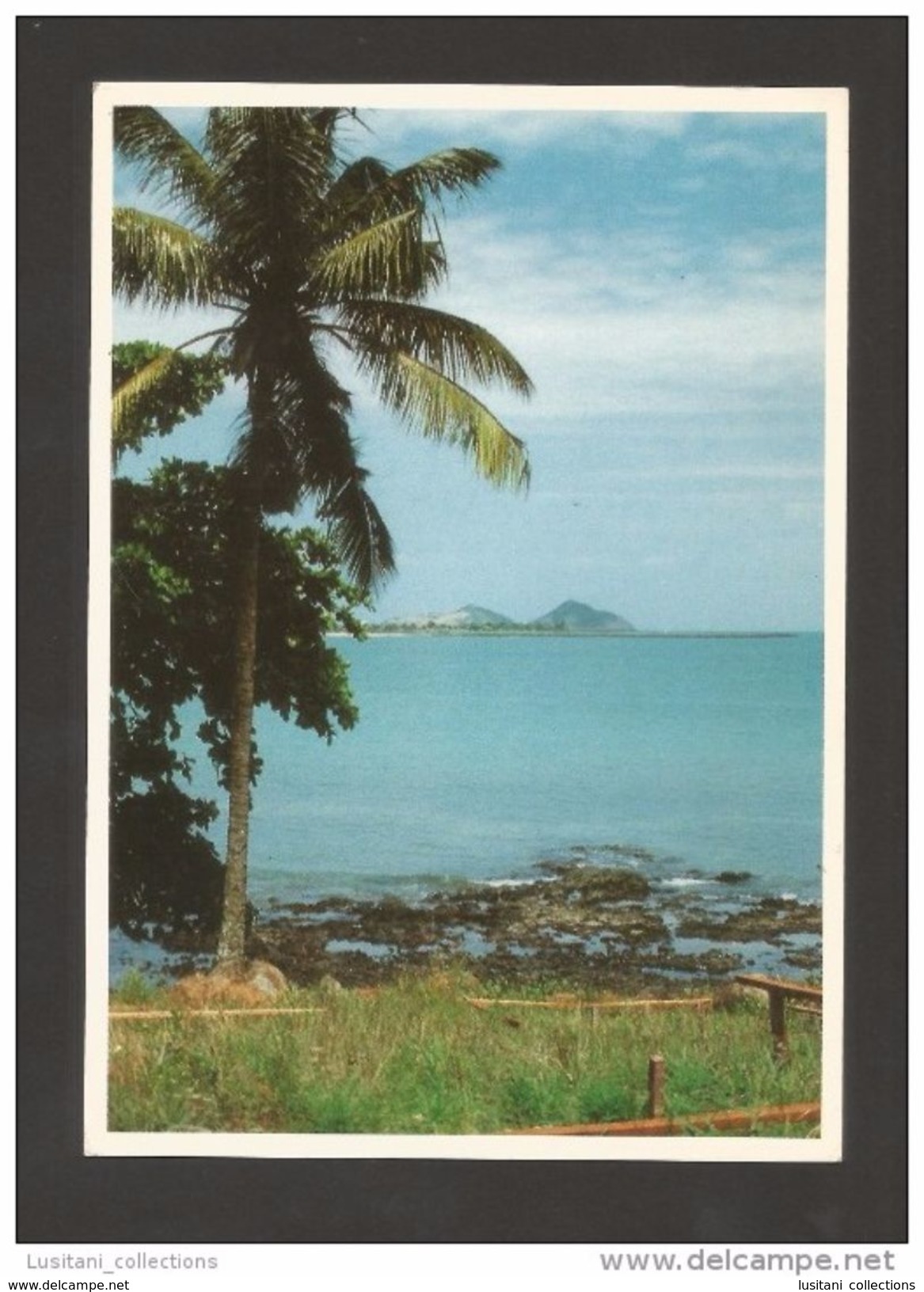 POSTCARD & STAMP SÃO TOMÉ E PRINCIPE ILHÉU DAS CABRAS AFRICA AFRIKA AFRIQUE - Sao Tome Et Principe