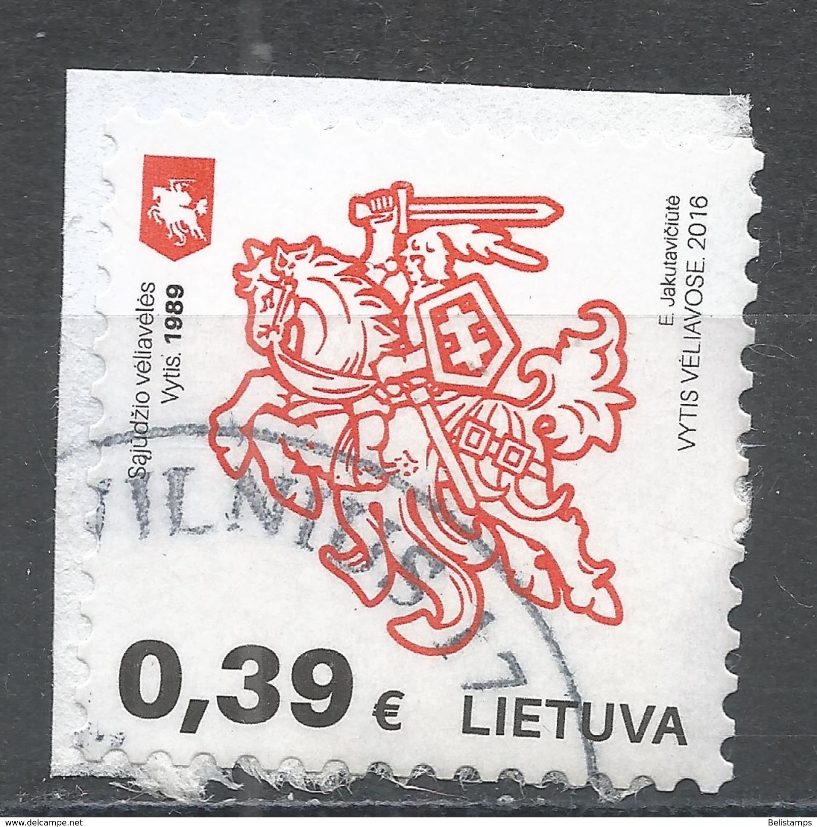 Lithuania 2016. Scott #1067 (U) White Knight - Lituanie