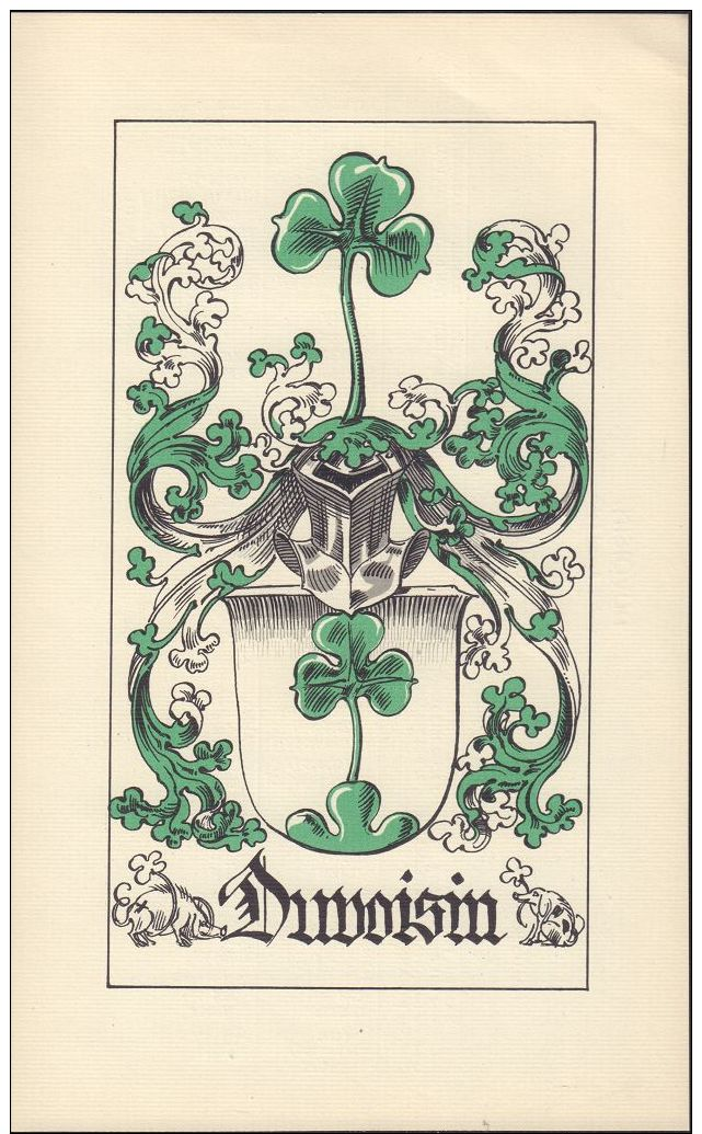 Familienwappen   -  DUVOISIN  - Heraldik / Genealogie - Ex-libris