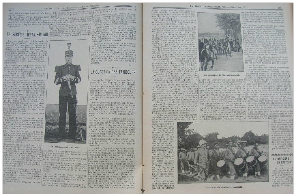 JOURNAL MILITAIRE 1905N°83:ILE DE SEIN"AMIRAL-BARRERA"/TAMBOURS TIRAILLEURS TONKINOIS/LA"SIDI-BRAHIM" /BOSNIE-HERZEGOVIN - Autres & Non Classés