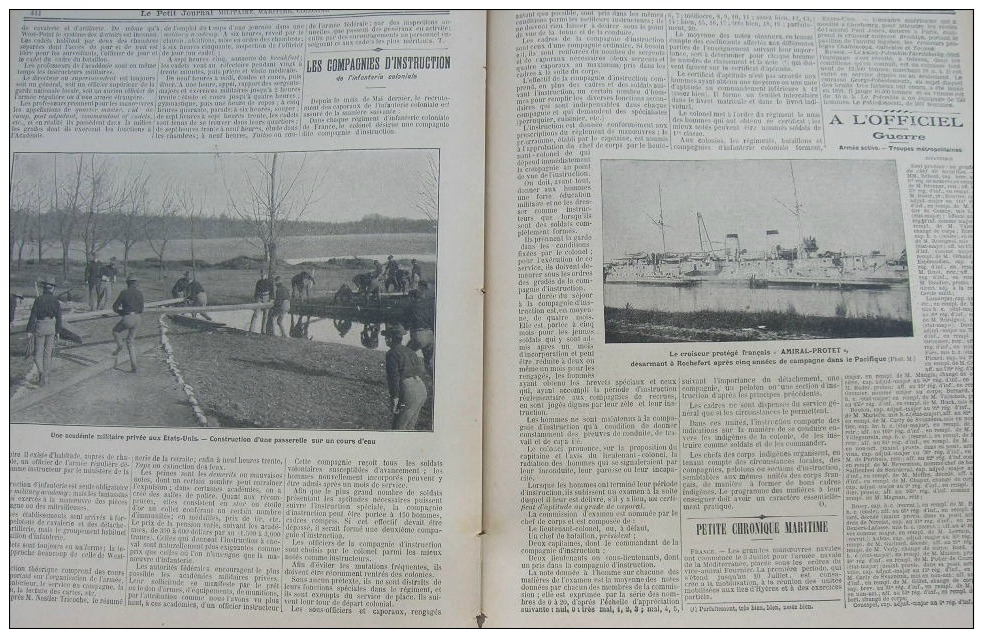 JOURNAL MILITAIRE 1905N°83:ILE DE SEIN"AMIRAL-BARRERA"/TAMBOURS TIRAILLEURS TONKINOIS/LA"SIDI-BRAHIM" /BOSNIE-HERZEGOVIN