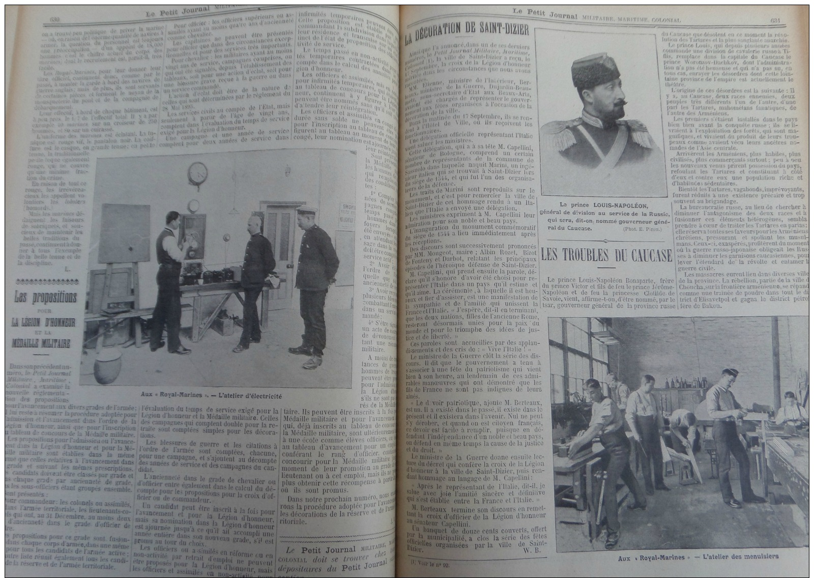 JOURNAL MILITAIRE 1905N°95: NLLES-HEBRIDES PORT-VILA AGENCE FRANCAISE/ILE D'API VILLAGE CANAQUE/TROUBLES AU CAUCASE - Autres & Non Classés