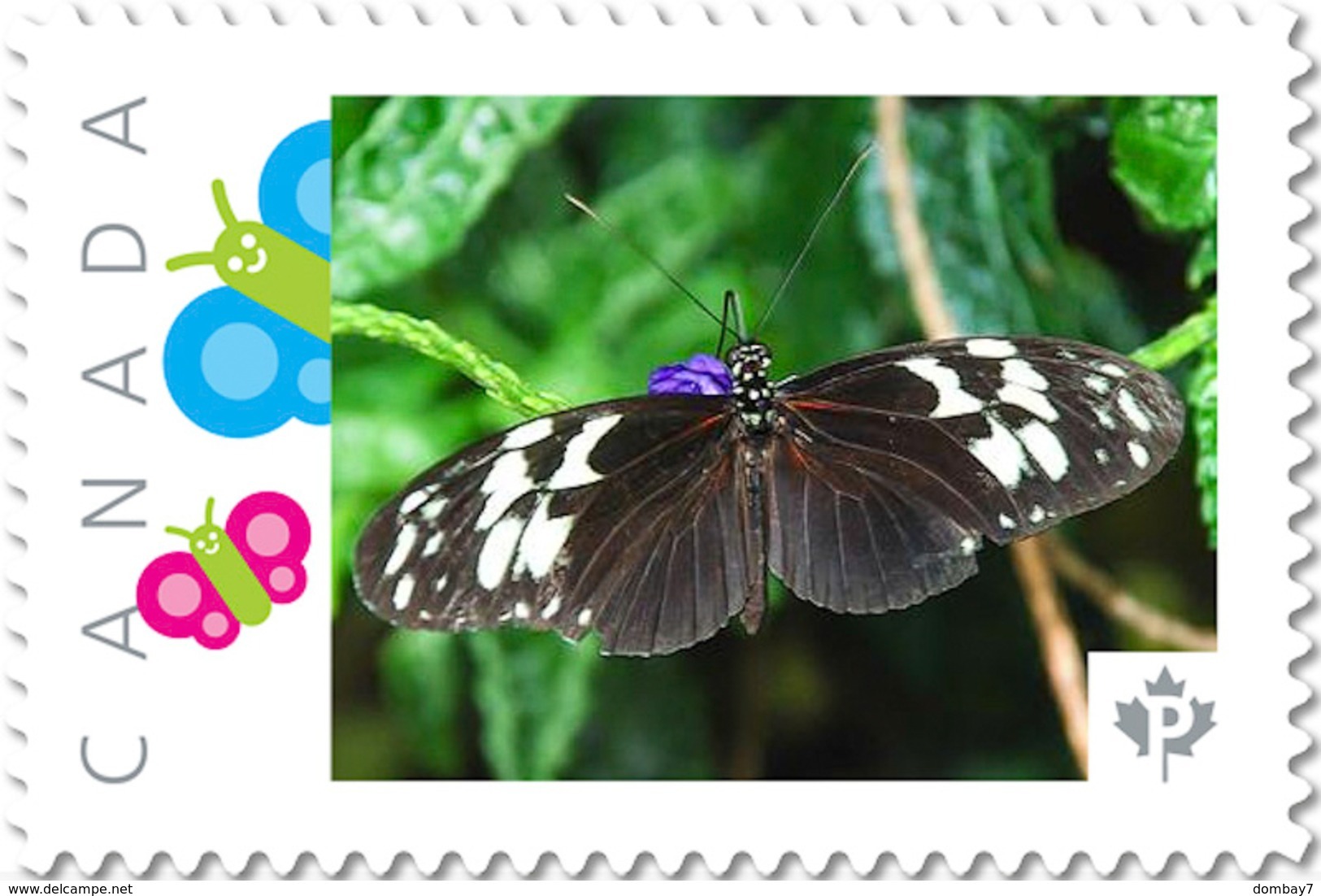 BUTTERFLY COLLECTION Of 6 Unique Picture Postage Stamps Canada 2017 P17-04bt6 - Papillons