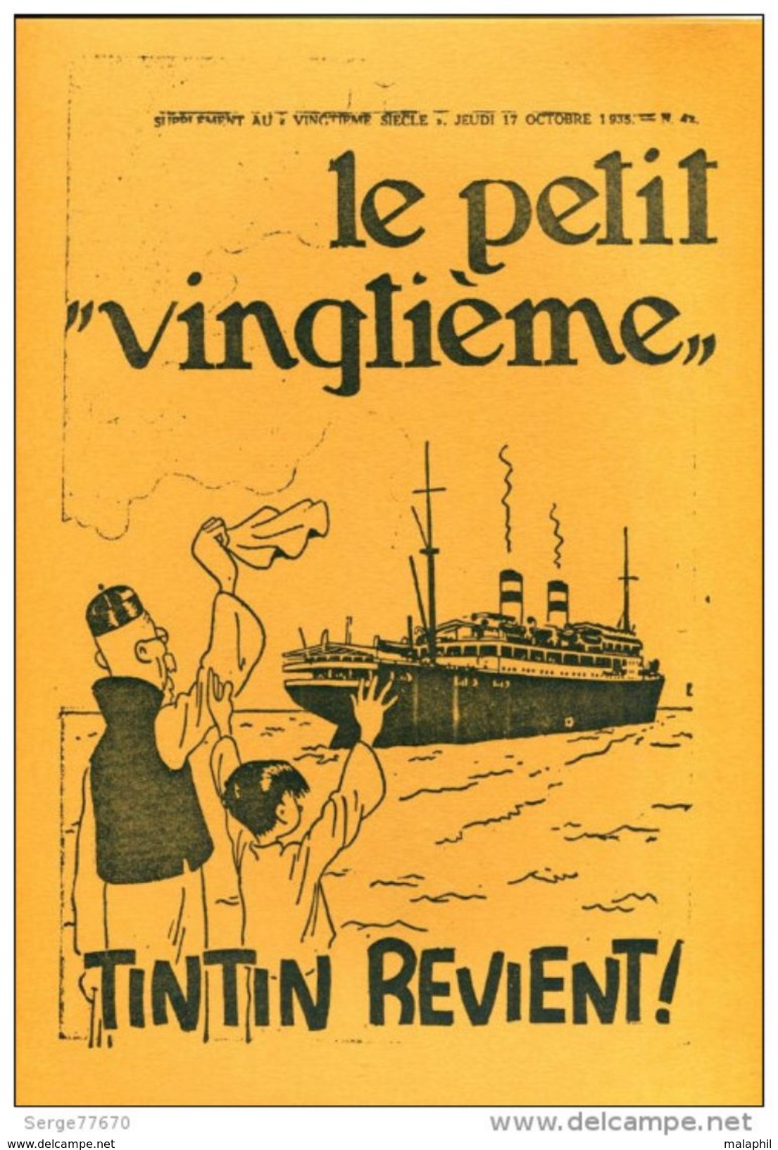 TINTIN : 40 COUVERTURES DU PETIT VINGTIÈME (de 1933 à 1936). TINTIN REVIENT : - Tintin