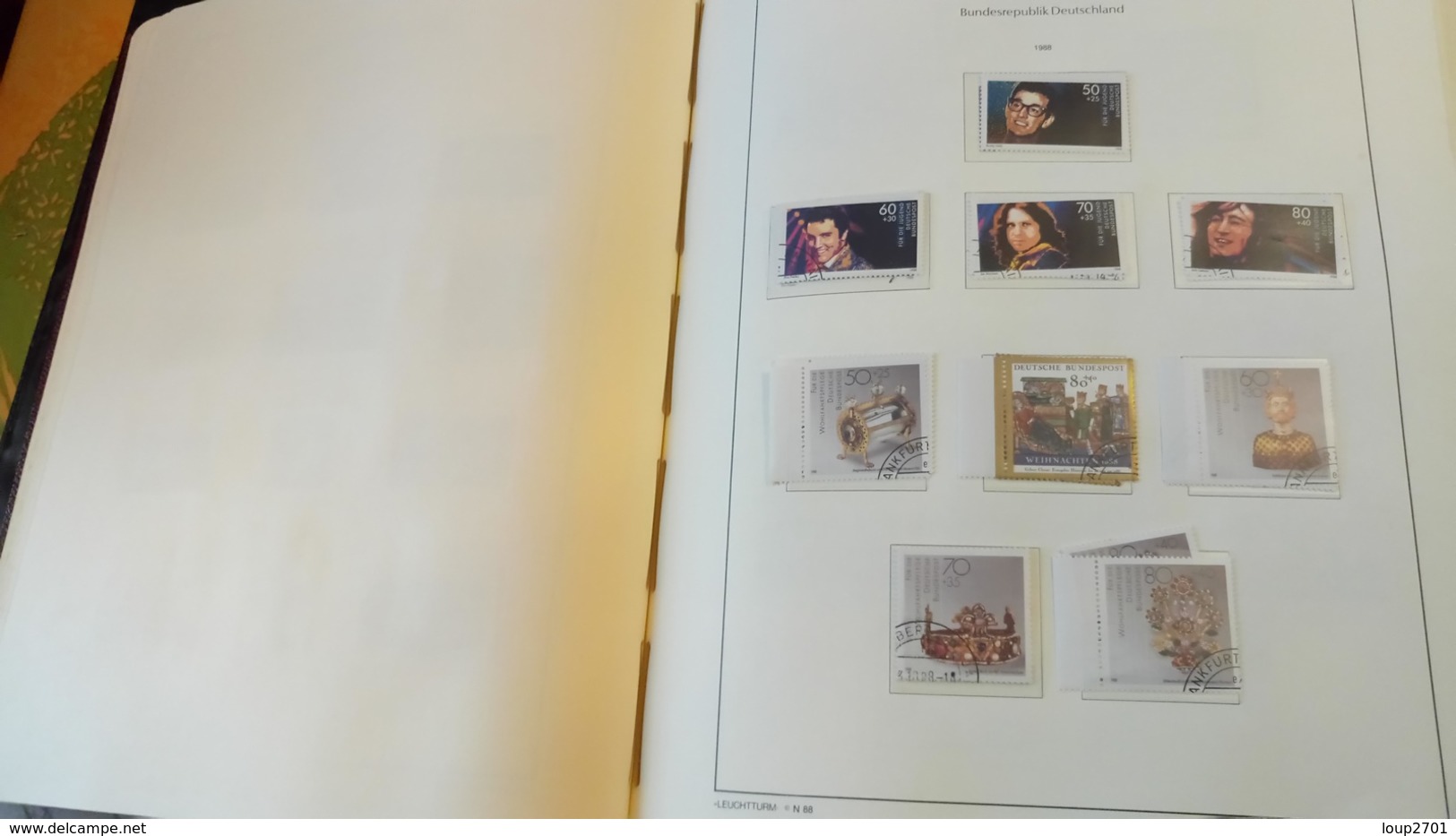 F336 ALBUM RFA 1985/1991 DANS RELIURE LEUCHTTURM A TRIER BELLE COTE DÉPART 10€