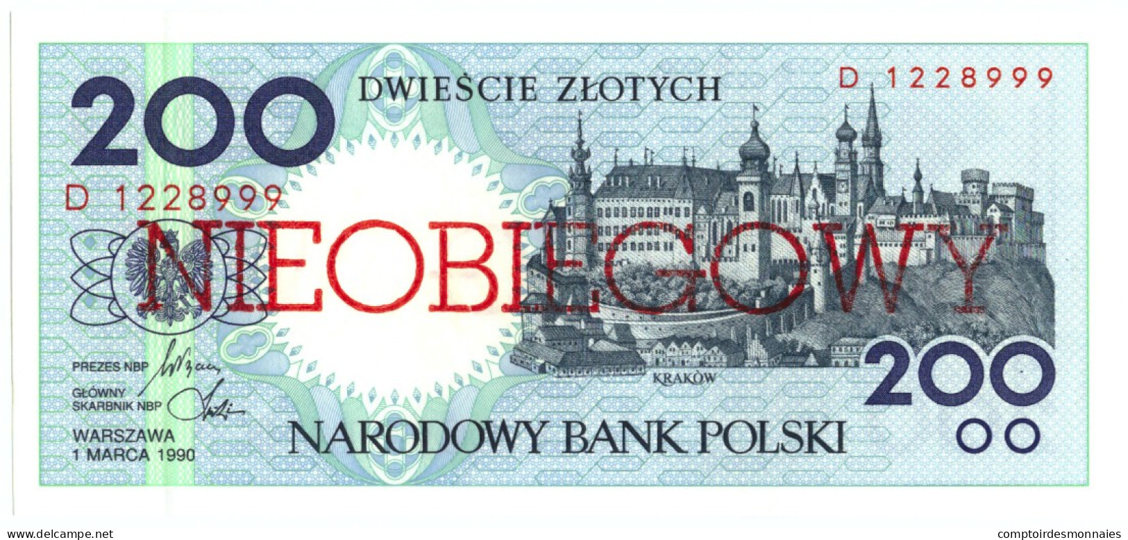 Billet, Pologne, 200 Zlotych, 1990, 1990-03-01, KM:171a, NEUF - Poland