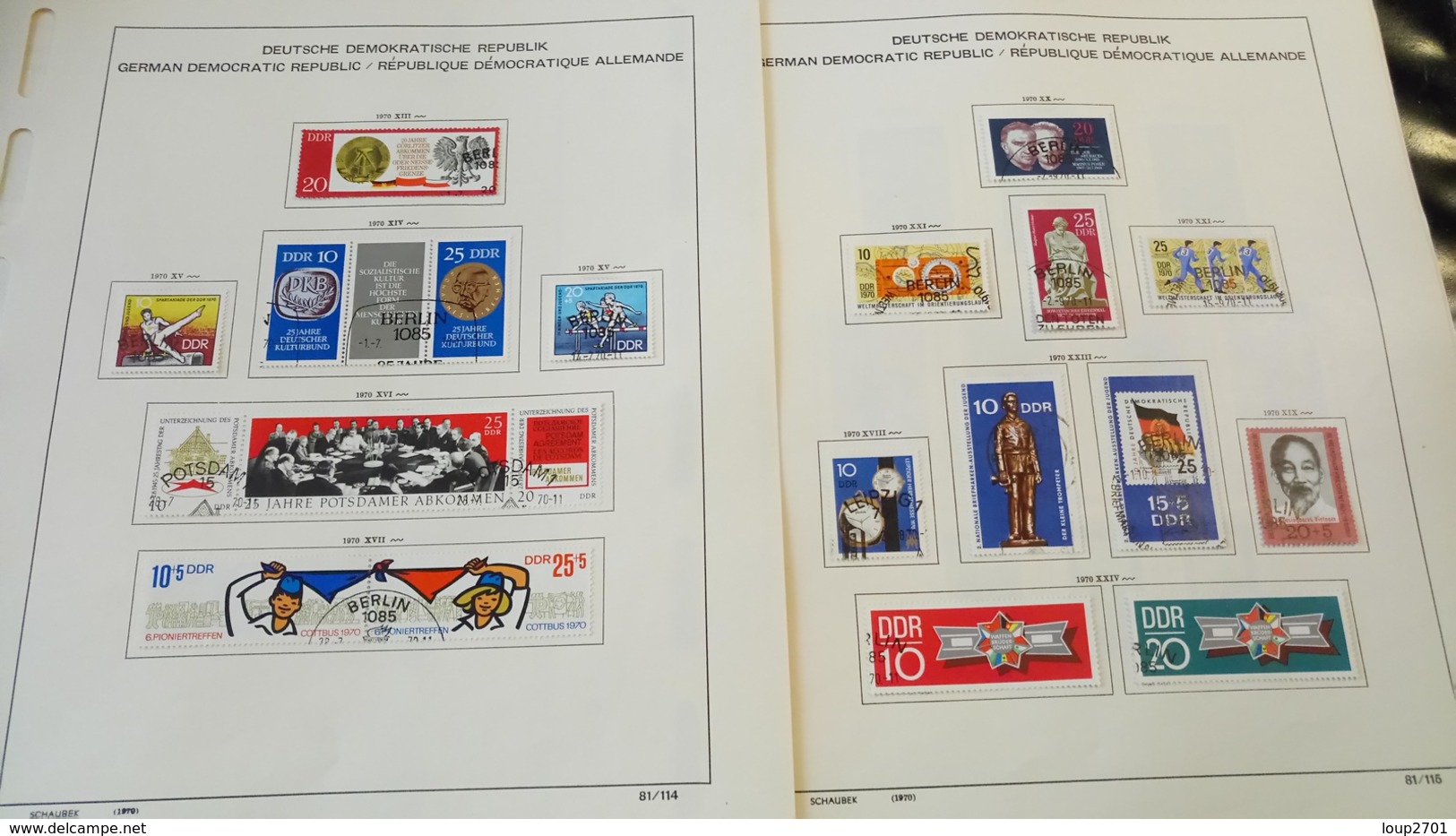 F339 GROS LOT FEUILLES SCHAUBEK DDR 1965/1976 NEUFS / OB A TRIER BELLE COTE DÉPART 10€