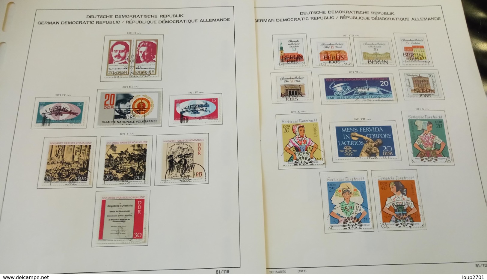 F339 GROS LOT FEUILLES SCHAUBEK DDR 1965/1976 NEUFS / OB A TRIER BELLE COTE DÉPART 10€