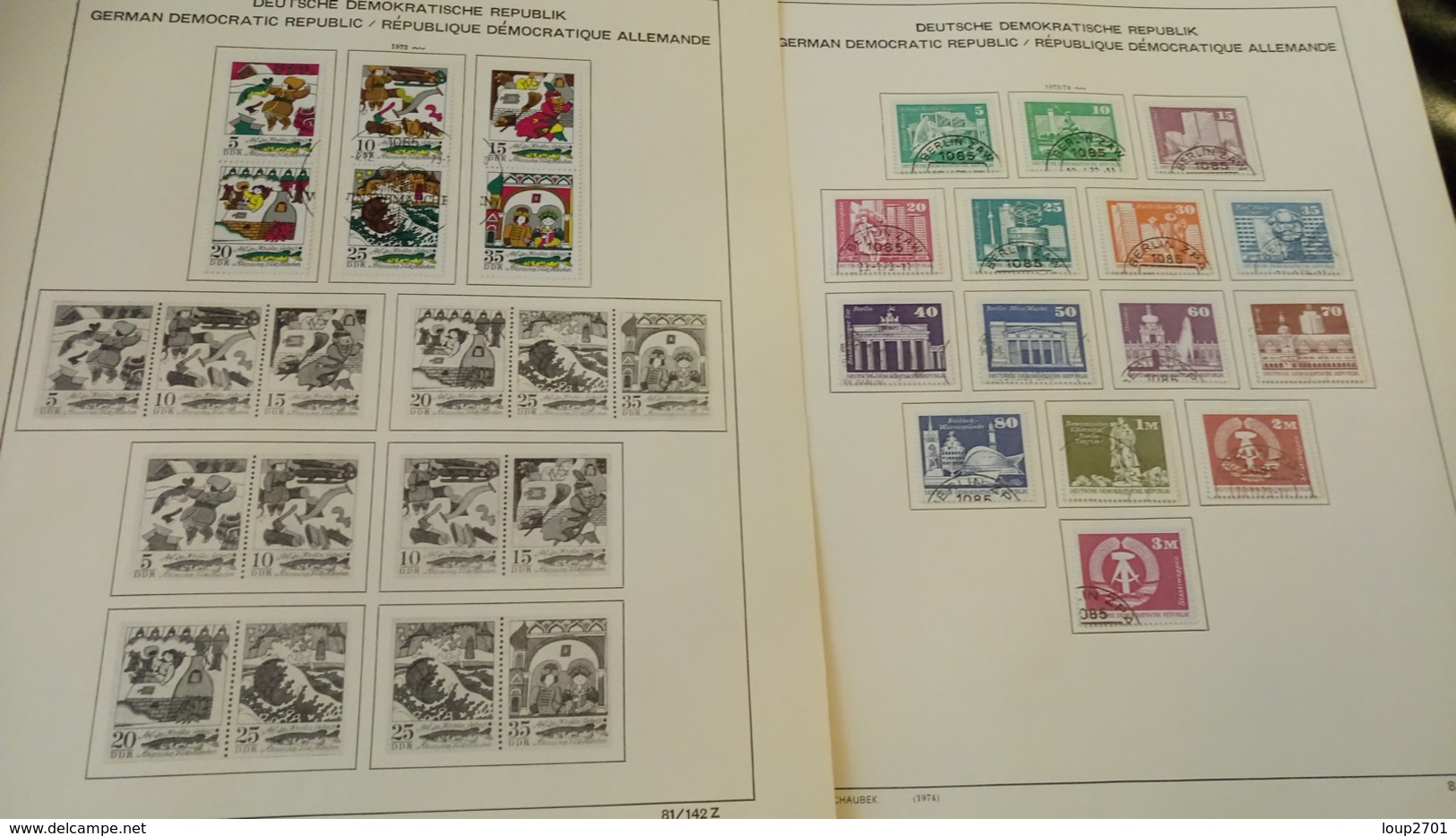 F339 GROS LOT FEUILLES SCHAUBEK DDR 1965/1976 NEUFS / OB A TRIER BELLE COTE DÉPART 10€