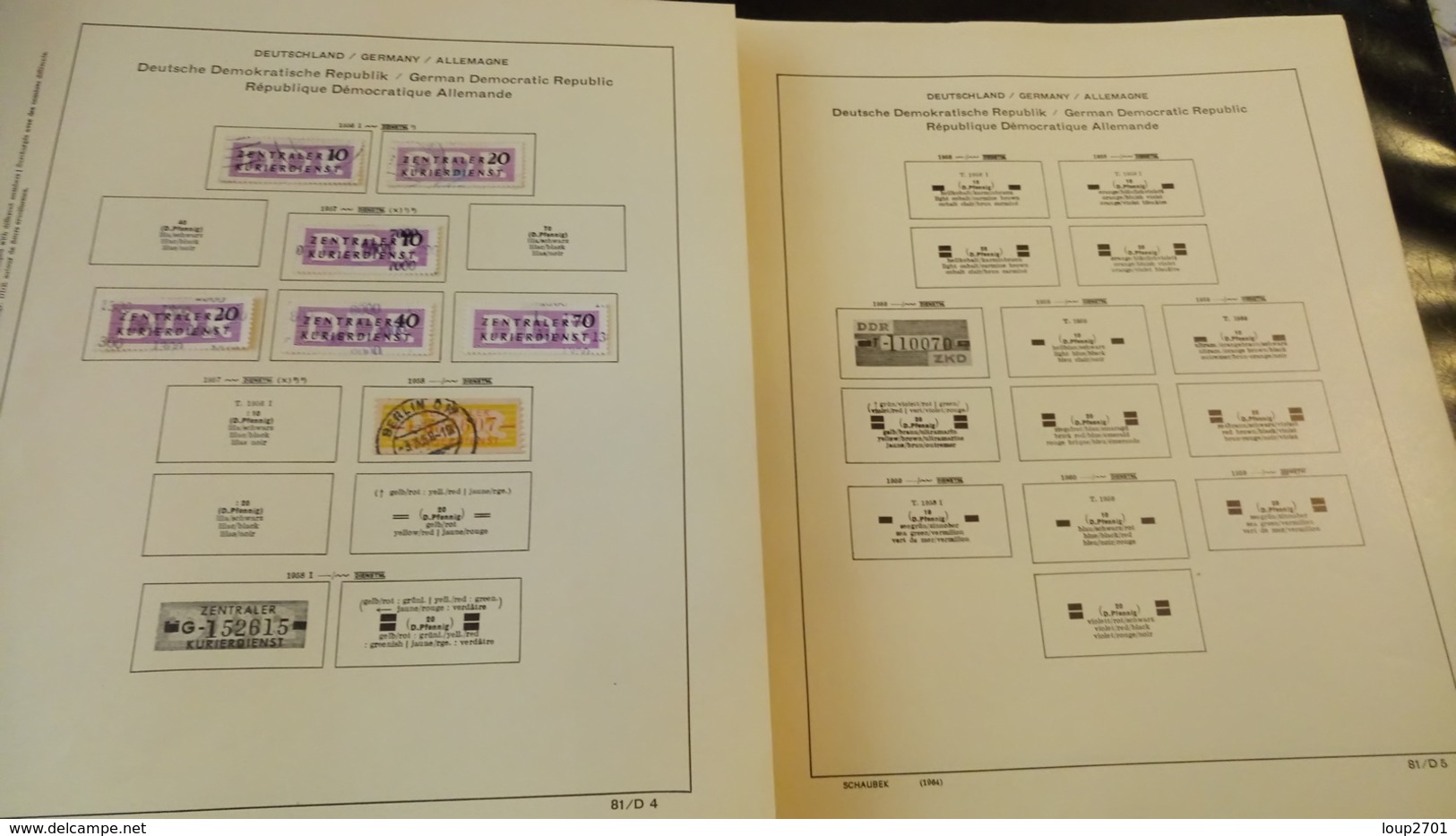 F339 GROS LOT FEUILLES SCHAUBEK DDR 1965/1976 NEUFS / OB A TRIER BELLE COTE DÉPART 10€