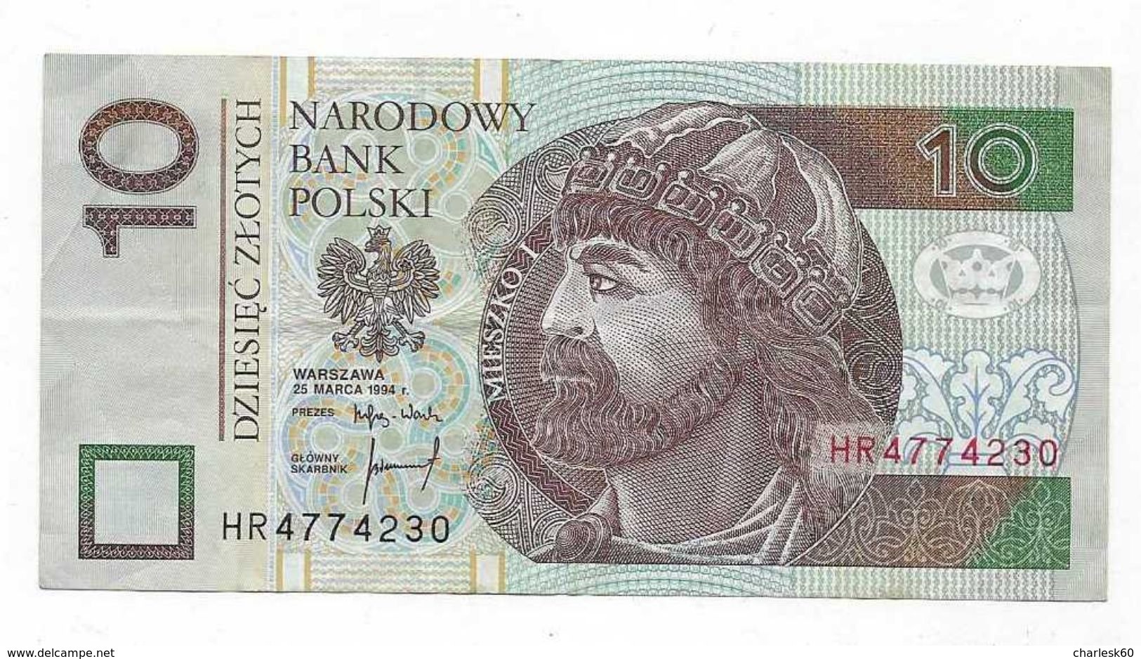 Monnaie - Billet - Pologne - Narodowy - Bank Polski - Polski - 10 - Dziesiec Zlotych - Autres & Non Classés