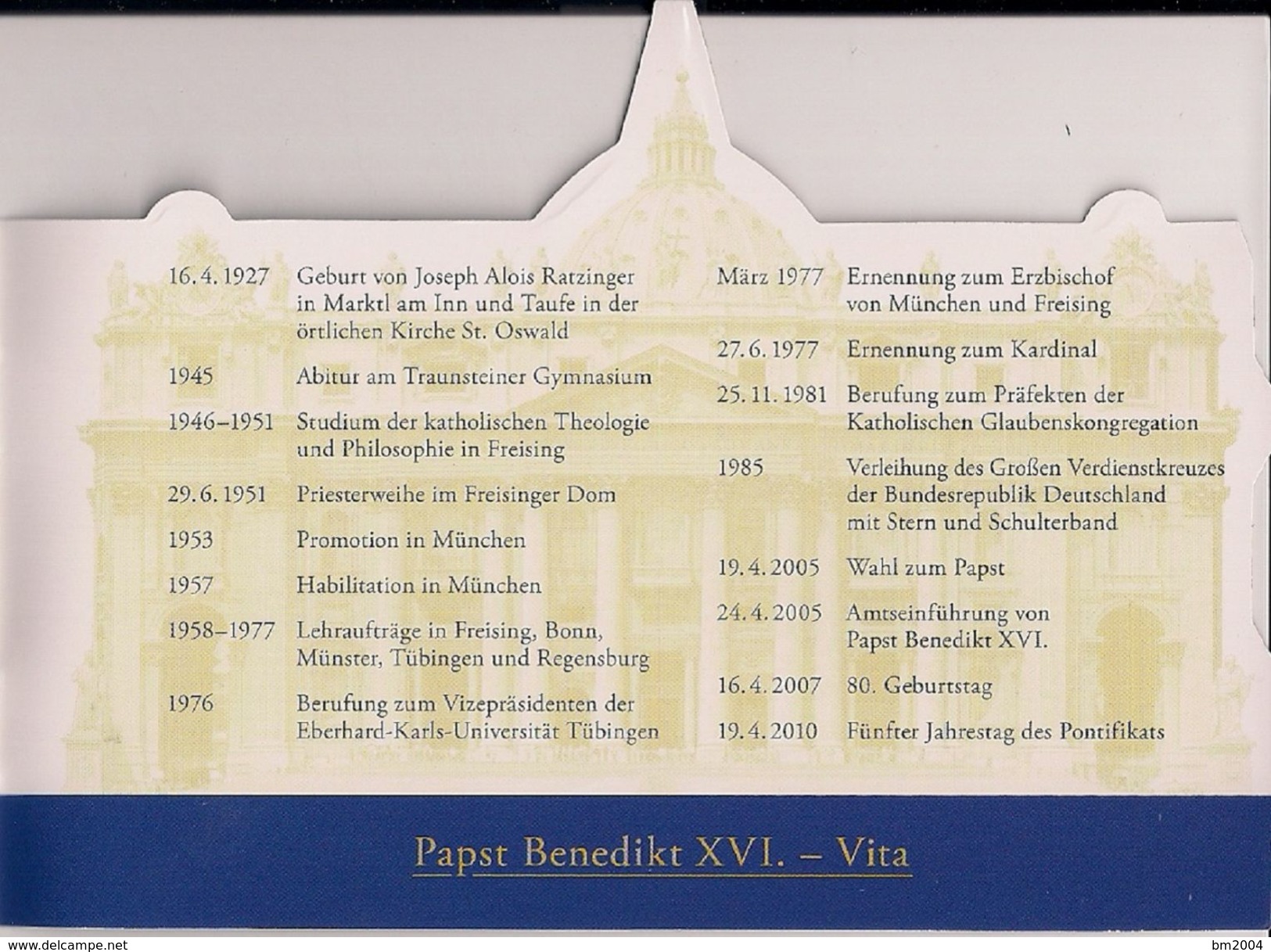2010 Vatikan booklet  5 Jahre Pontifikat Papst Benedikt XVI.