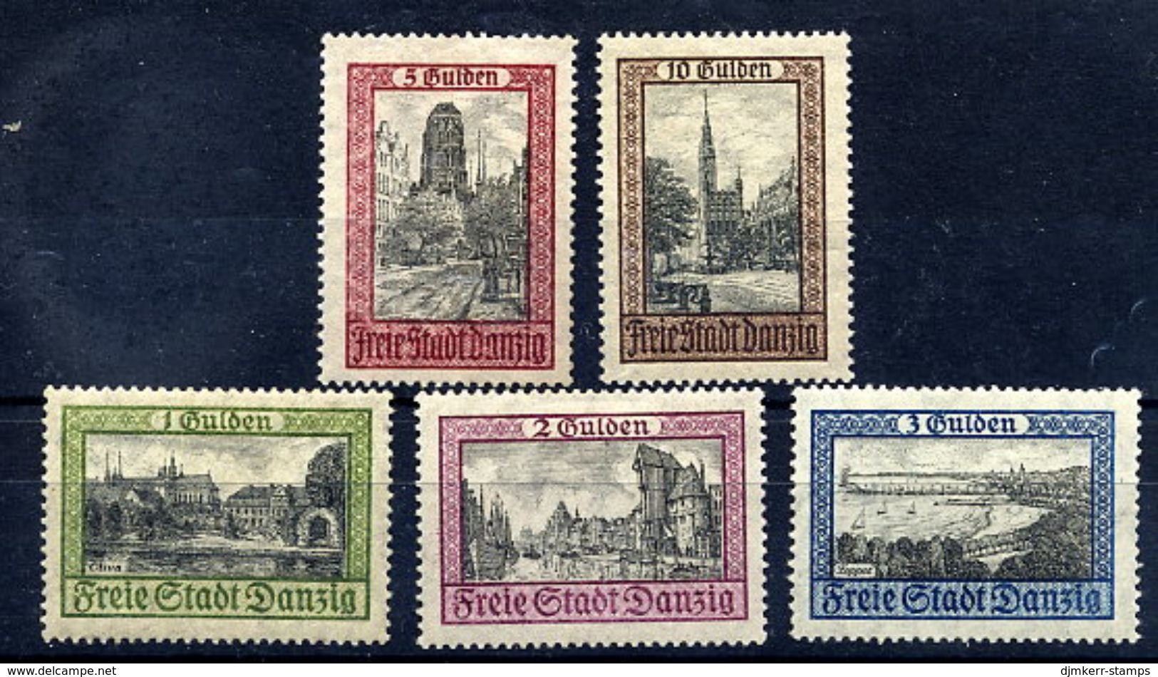 DANZIG 1924 Views Definitive Set Of 5. LHM / *.  Michel 207-11 - Altri & Non Classificati